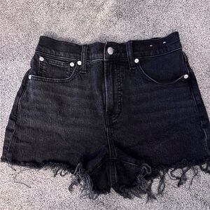 Madewell Black Jean Shorts